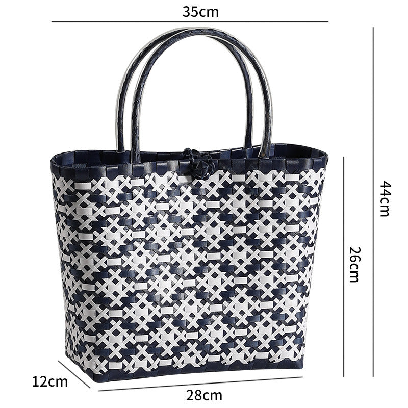 Dark Blue Wht Plaid / Medium