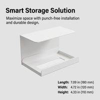 Cabinet and Cupboard Carbon Steel Kitchen Paper Roll Holder, Under Towel with Creative Buckle Design