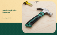 Heavy-Duty Picture Hanging Hook, Steel Nail, Easy Install