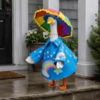 Goose Raincoat Set Outdoor Goose Costume with Umbrella Easy to Wear for Yard