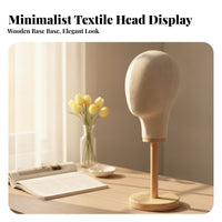 Mannequin Head Stand Lightweight Linen Hairpiece Form Head for Home Storage