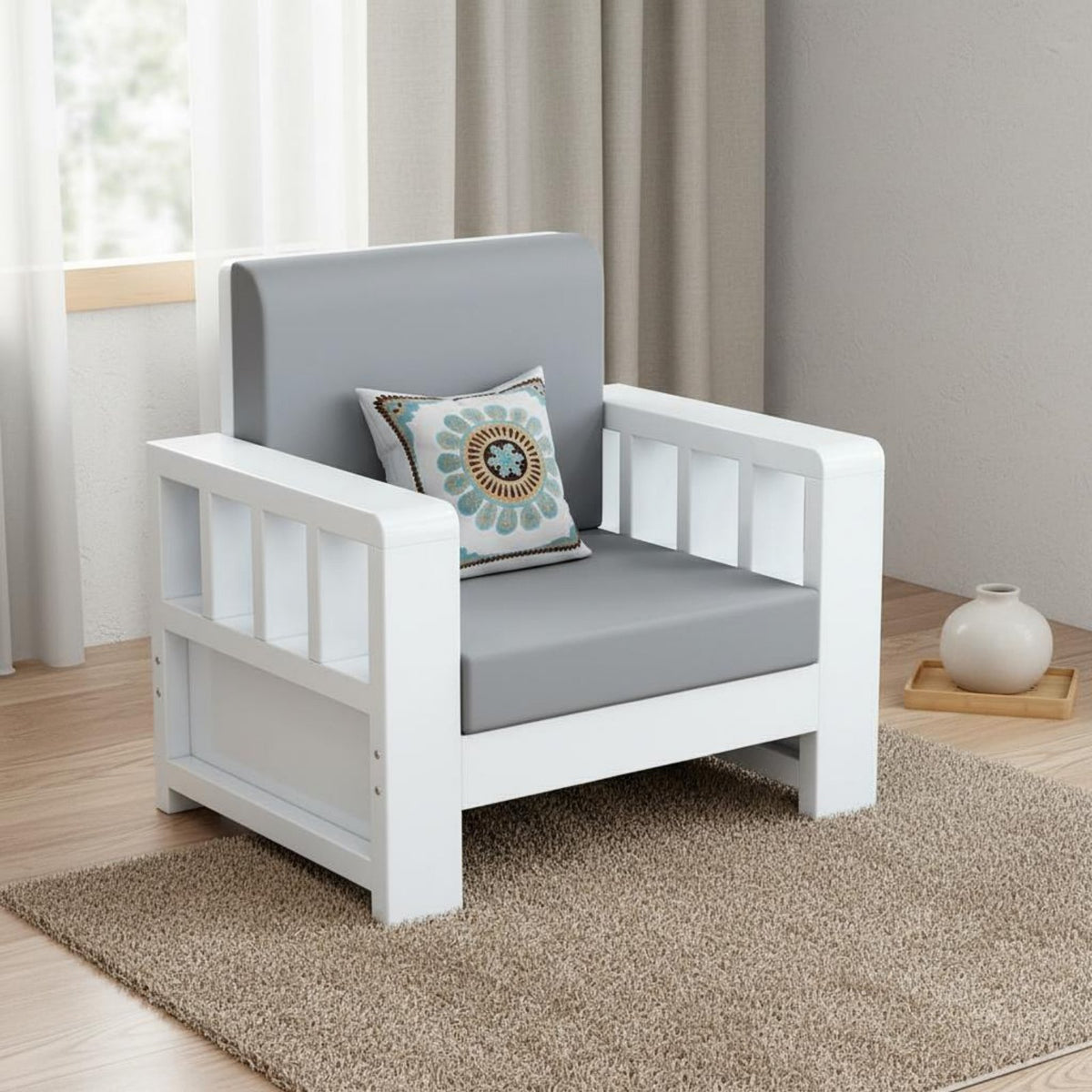 Solid Wood Sofa Set Sturdy Construction 3 Seater Wooden Sofa High-Resilience Foam Cushions Modern Chinese Design Couch for Home, Lounge