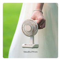 Retro Desk Fan Type-C Charging Mini Desk Fan Cordless for Office Workers