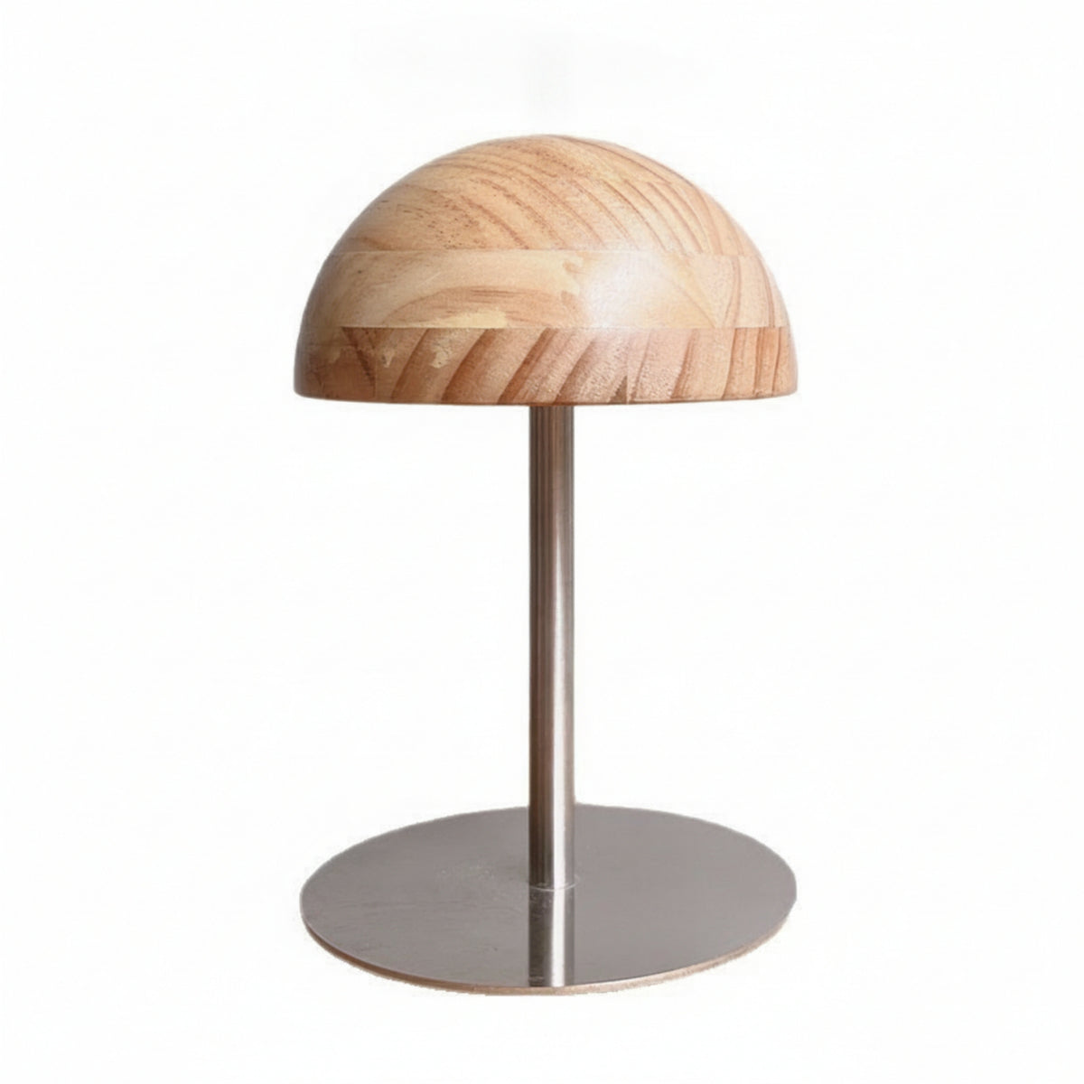 Hat Display Stand Round Base Wooden Hat Stand Vertical Post