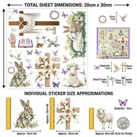118 Pieces Easter Window Stickers, Easter Window Clings Removable Easter Window Cling No Residue Bunny Egg Decal Set for Families, Shop Owners, Glass Doors, Classroom, School