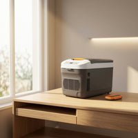Two-in-oneFunction Car Fridge with Window Versatile Mini Fridge with Warmer Compact Car Refrigerator Flexible for Commuters, Vehicles