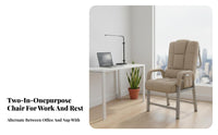 Lay-Flat resting Chair Double-PurposeUse Recliner Adjustable spinerest Padded pad for Adults, Bedroom