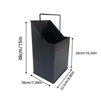 Indoor/Outdoor Fireplace Tool Set with Large Capacity Thickened Slanted Square Ash Bucket and Shovel