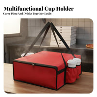 Meal Transport Bag Thickened Insulated Pizza Storage Bag Portable Insulated Food Delivery Pouch for Restaurants, Caterers