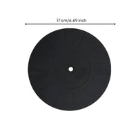 Turntable Mat with Radial Grooves 7-Inch Silicone Turntable Low-Height Mat for Records Players