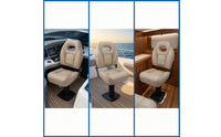 Boat Seat with Padded Backrest Fold-down Foldable Boat Seat Space-Saving Furniture for Cockpit