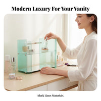 2-Tier Organizer Shelf Versatile Use 2-Tier Fluted Shelf Multi-Purpose for Women