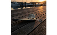 Carbon-Fiber-Style Outboard Hydrofoil Stabilizer Curved Marine Hydrofoil Wing Easy to Install Boat Stabilizer Fin Streamlined