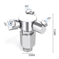 Stainless Steel Rotary Cleaning Nozzle 3 Water Outlets Stainless Steel Spray Head Easy to Install for Factory