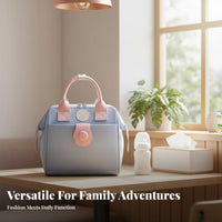 Small Diaper Bag Multi-Compartment Small Mommy Bag Detachable Strap for Travel