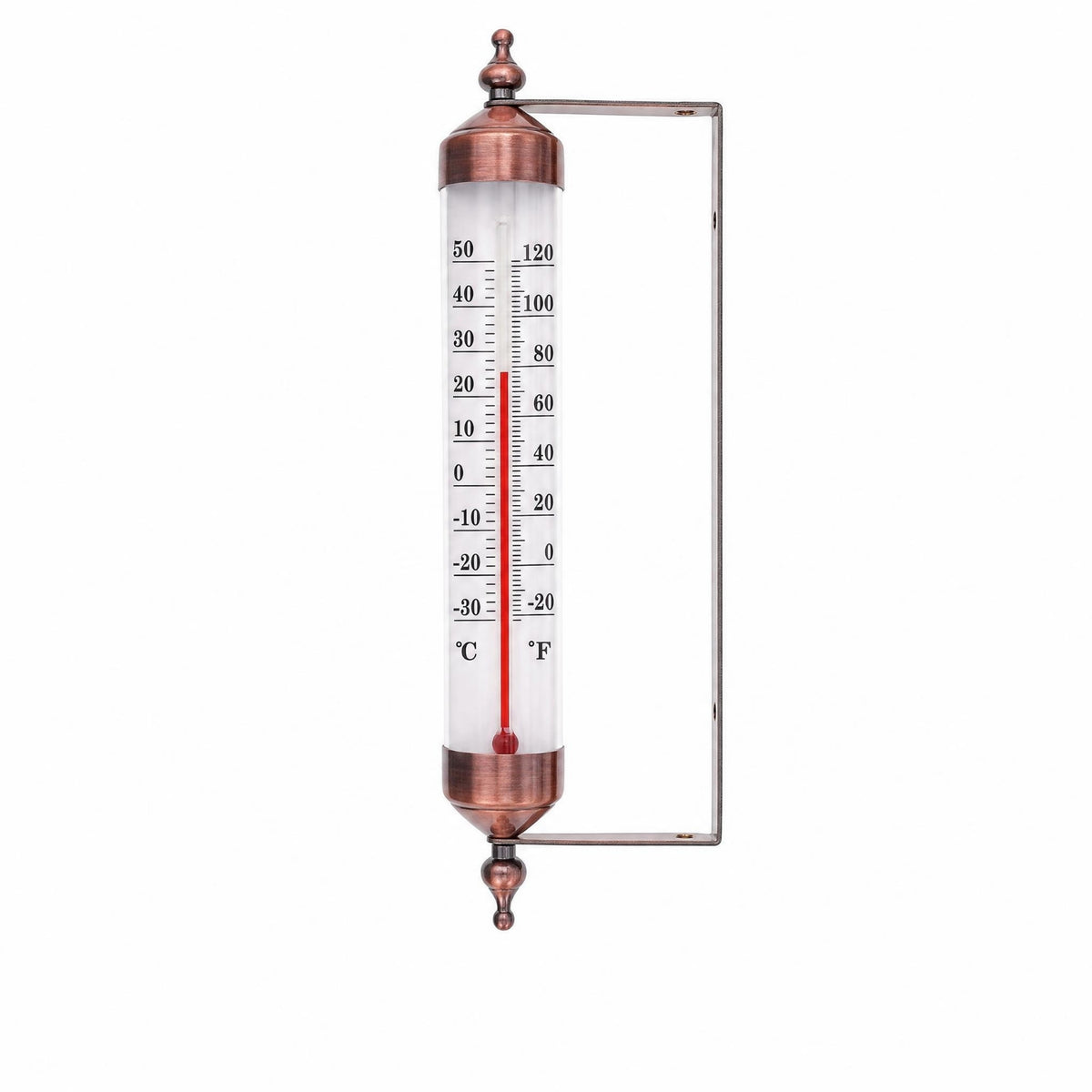 Thermometer with Mounting Bracket Bronze Effect for Yard, Gardeners