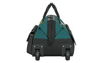 Rolling Tool Bag Telescopic Handle Wheeled Tool Bag Contrast Stitching Flap Pockets
