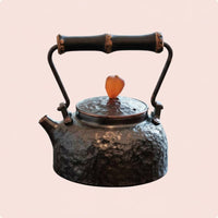 Handmade Teapot Hammered Japanese Tea Pot Domed Lid