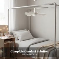 Quiet Operation Dormitory Bed Fan Compact Design Small Hanging Fan Strong Wind Cooling Appliance Easy Installation for Students, Kids, Bedroom, Office