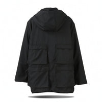 Matte Hooded Jacket Quick-Drying Jacket with Pockets Casual Outerwear Loose Fit for Commuting, Travel
