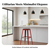 factory-and and design Backless Counter Stool full-metal Construction Indoor Seating for Cafe