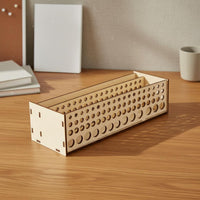 Wooden Paintbrush Rack DIY Assembly Freestanding Brush Stand Removable