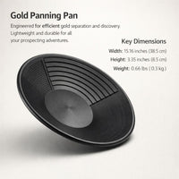 Gold Washing Pan for River, High Recovery Panning Kit, Heavy Duty Gold Sifting, Gold Prospecting Pan - Image 2