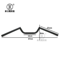 摩托车改装22MM口径复古车把 CAFE款M型款式方向把 通用钢管车把