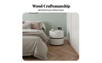 Luxury Look Nightstand with Drawers Modern Design Oval End Table with 2 Drawers Minimalist design and aesthetic Bedside Cabinet Large Storage Capacity for Apartment Dwellers, homeowners, Adults, Home Decoration, Living Room, Hallway