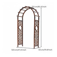 Wooden Garden Arbor Anti-Rust-Resistant Outdoor Garden Lattice Archway Weather Resistant Climbing Plant Archway for Gardeners, Yard Entryway