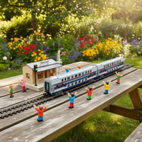 SYZ25K Two Level Carriage Model Realistic Design Two Level Train Car Model Great Gift Electric Railway Passenger Car for Collectors