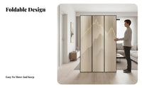 Modern Minimalist Multi-Panel Landscape Screen Folding Design Freestanding Panel partitionr Light Luxury design aesthetic Separator Mobile & Portable for Business Owners, Interior Designers, Living Room, Entryway, Hotel Lobby, Studio Apartment