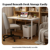 desk-side Book container with casters Space-Saving School Supply Multi-Functional