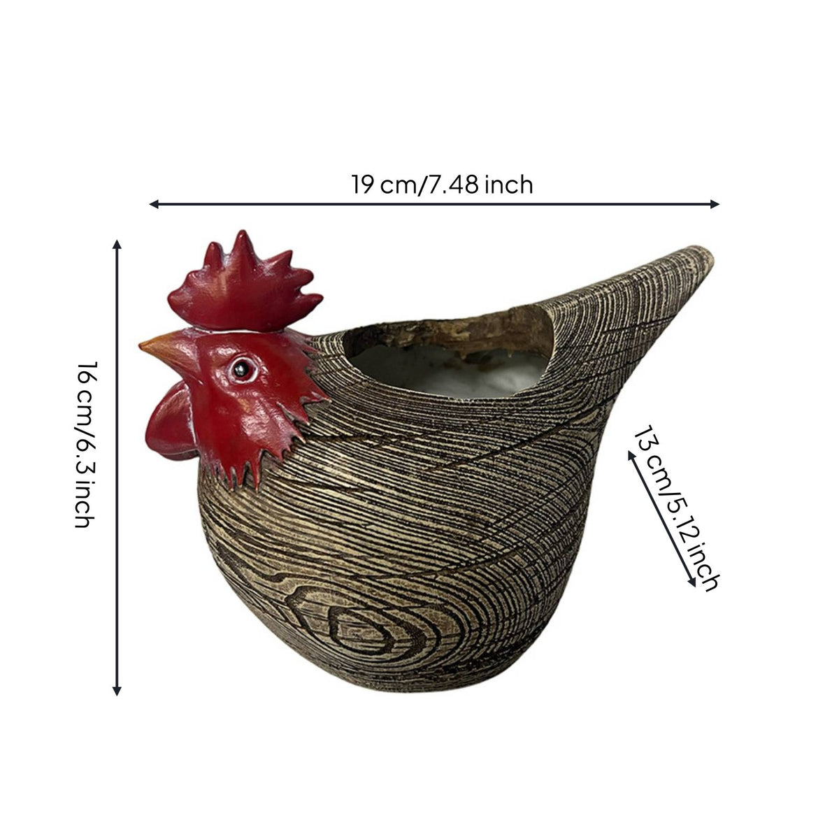 Resin Chicken Planter Outdoor Chicken Planter Pot Creative Design for Patio