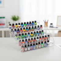 Paint Bottle Organizer Clear Paint Storage Rack Multi-Tier Acrylic Organizer for Hobbyists, Artists, Craft Room, Workspace, Desk