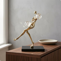 Metal Abstract Figure Sculpture Balancing Figure Statue Minimalist Style Abstract Metal Statue