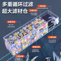 鱼缸过滤器净水循环三合一潜水泵乌龟缸上置过滤盒制氧一体滴流盒