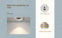 COB LED Downlight, anti-glare, high CRI