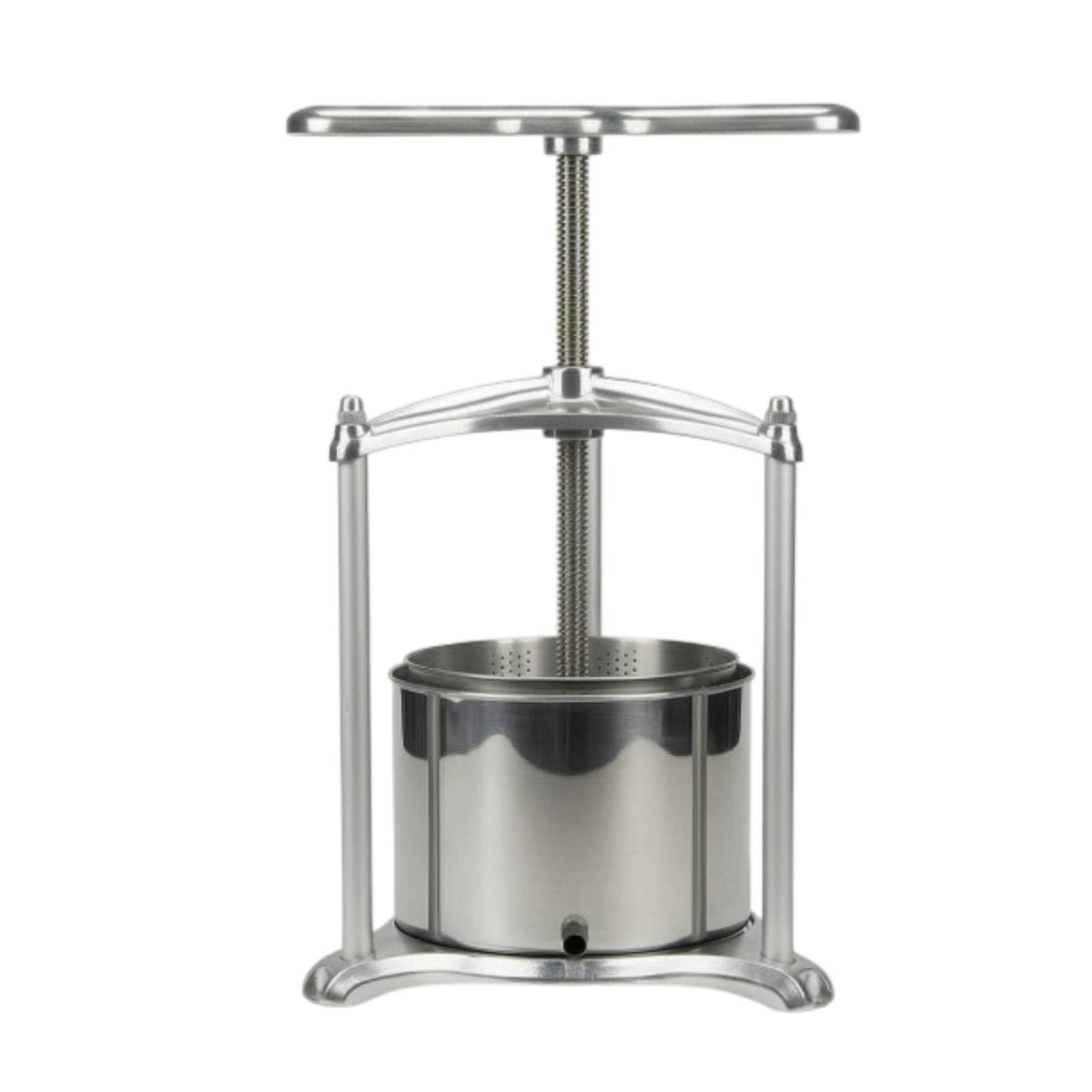 Grape Press with Stainless Steel Barrel Hand-Operated Manual Juice Maker Compact