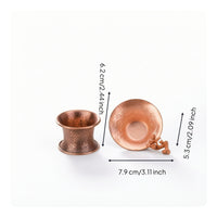 2 Pieces Tea Strainer with Holder Hammered Tea Strainer Sturdy
