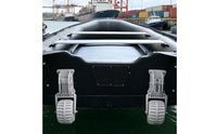 2 Pieces Inflatable Boat Positioning Wheels Fold up Crafted Boat Positioning Trolley Wheels Heavy Duty Marine Accessories for Marina