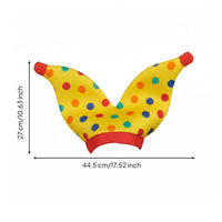 Two-Pointed Fool Hat Colorful Design Clown Hat Soft Material Spectacle Clown Cap for Halloween, Costume Parties