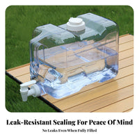 Portable Water Container with Spigot Built-in Handle Portable Water Jug with Spigot Wide Mouth Opening for Campers