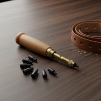Rotary Leather Punch Replaceable Heads Belt Hole Punch Metal Tip