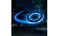LED Flying Disc Glow-in-the-Dark LED Soaring Disc Soft-Edge Disc Toy for Kids, Families, Evening Games, Backyard, Camping