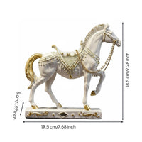 Equestrian Horse Ornament Workmanship Horse Figurine Hand-Painted Home Decor for Living Room, Entryway, Cabinet Top