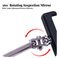 Illuminated Lighted Inspection Mirror Versatile Telescoping Illuminated Inspection Mirror Stainless Steel Shatter Resistant