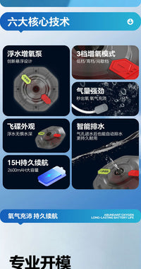 胜丸浮水增氧泵钓鱼专用氧气泵小型便携户外USB充电养鱼打氧泵