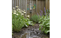 Solar Rain Gauge Stake Easy to Read Hummingbird Rain Gauge Weather Resistant