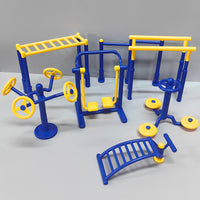 Miniature Outdoor Gym Equipment Set for Dollhouse